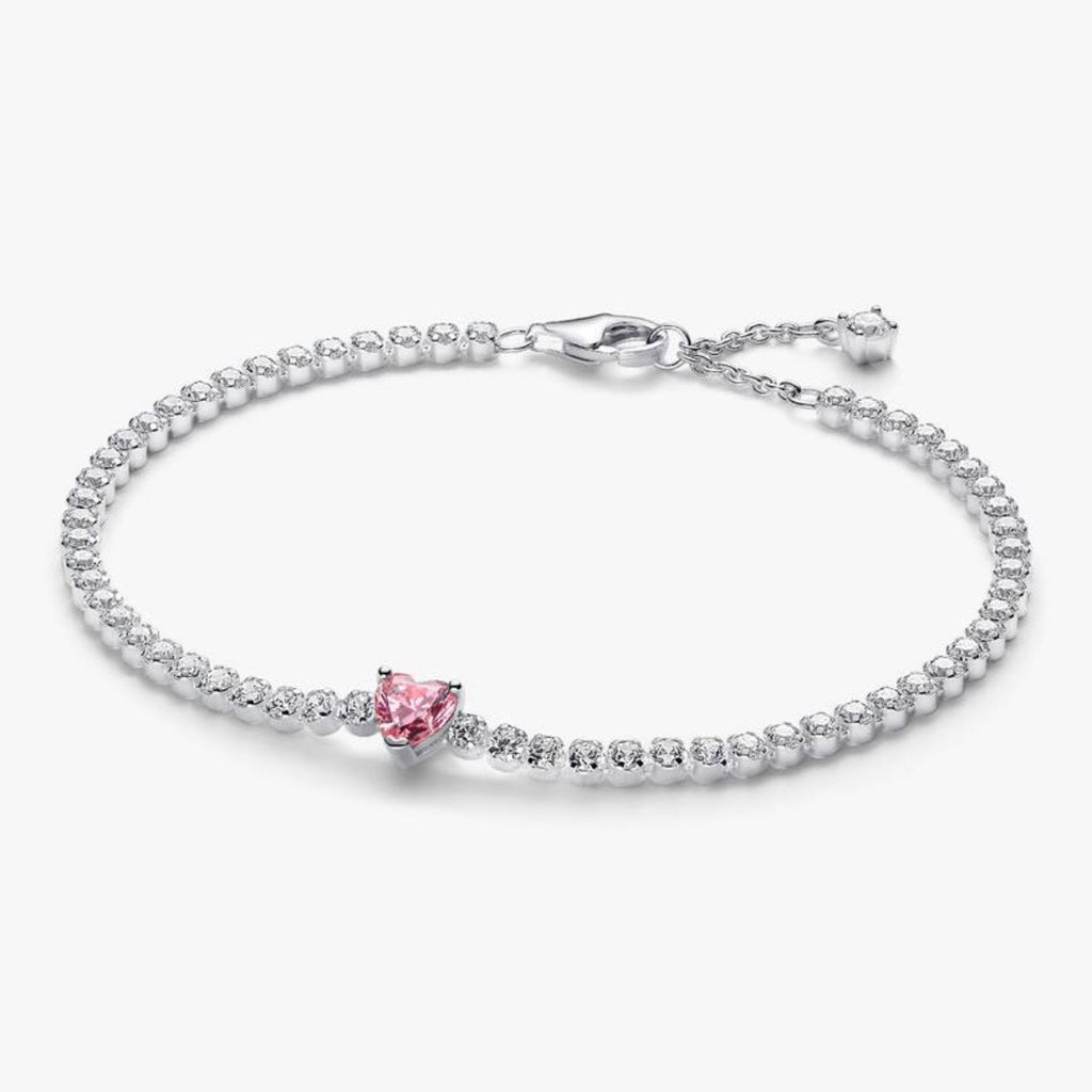 Brazalete Tennis corazón rosa