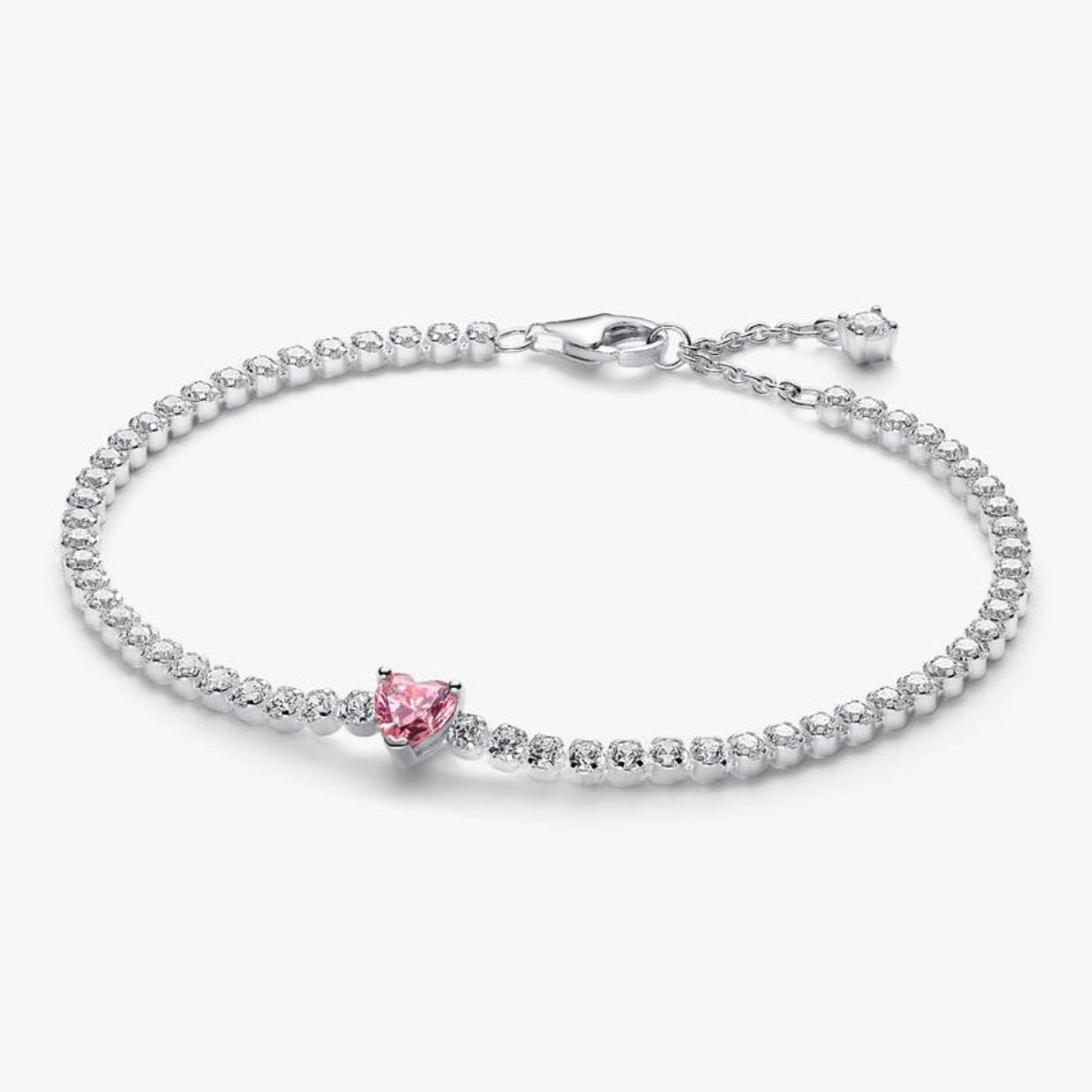 Brazalete Tennis corazón rosa