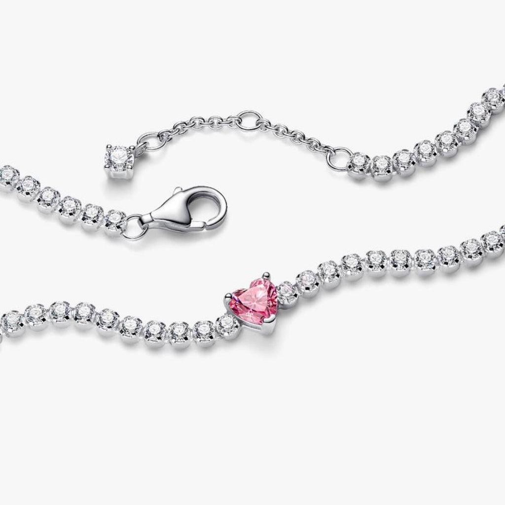 Brazalete Tennis corazón rosa