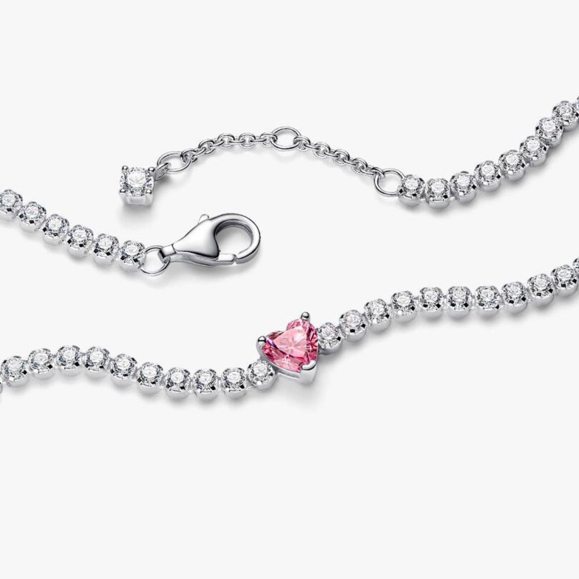Brazalete Tennis corazón rosa