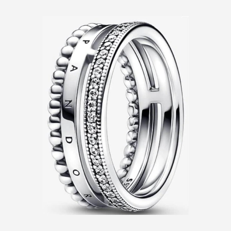 Anillo triple banda con logo