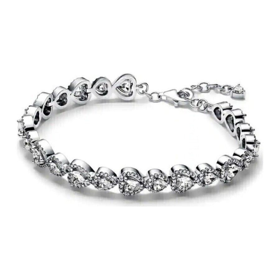 Brazalete tennis corazones con halo