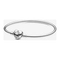 Brazalete Plata rígido corazón