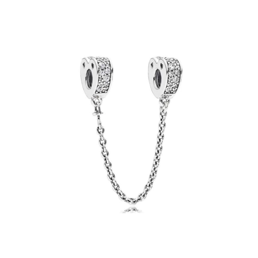 Cadena Seguridad Arco Corazón Zirconias