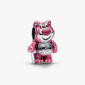 Charm del oso rosa Lotso con su bastón