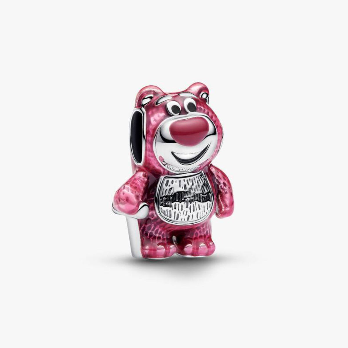 Charm del oso rosa Lotso con su bastón