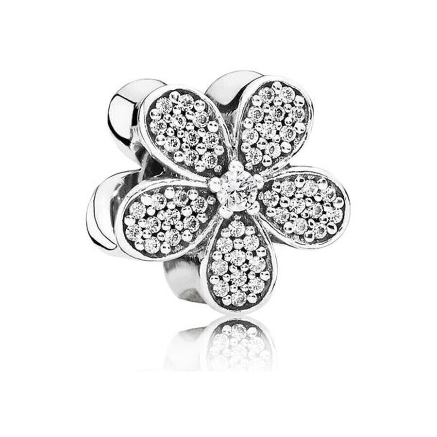 Flor con zirconias