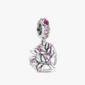 Colgante Árbol Genealógico Corazón Rosa