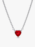 Collar corazón rojo halo brillante