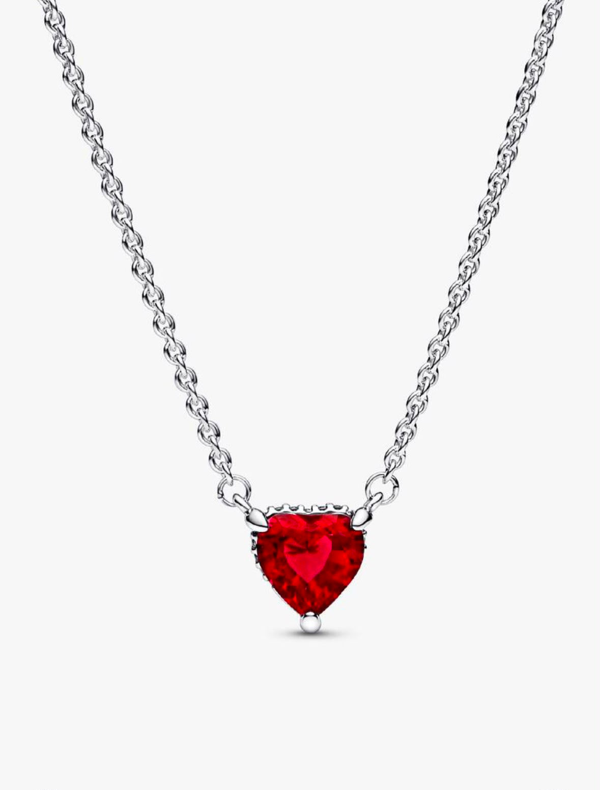 Collar corazón rojo halo brillante