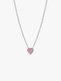 Collar corazón rosa en relieve