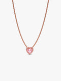 Collar corazón rose gold en relieve