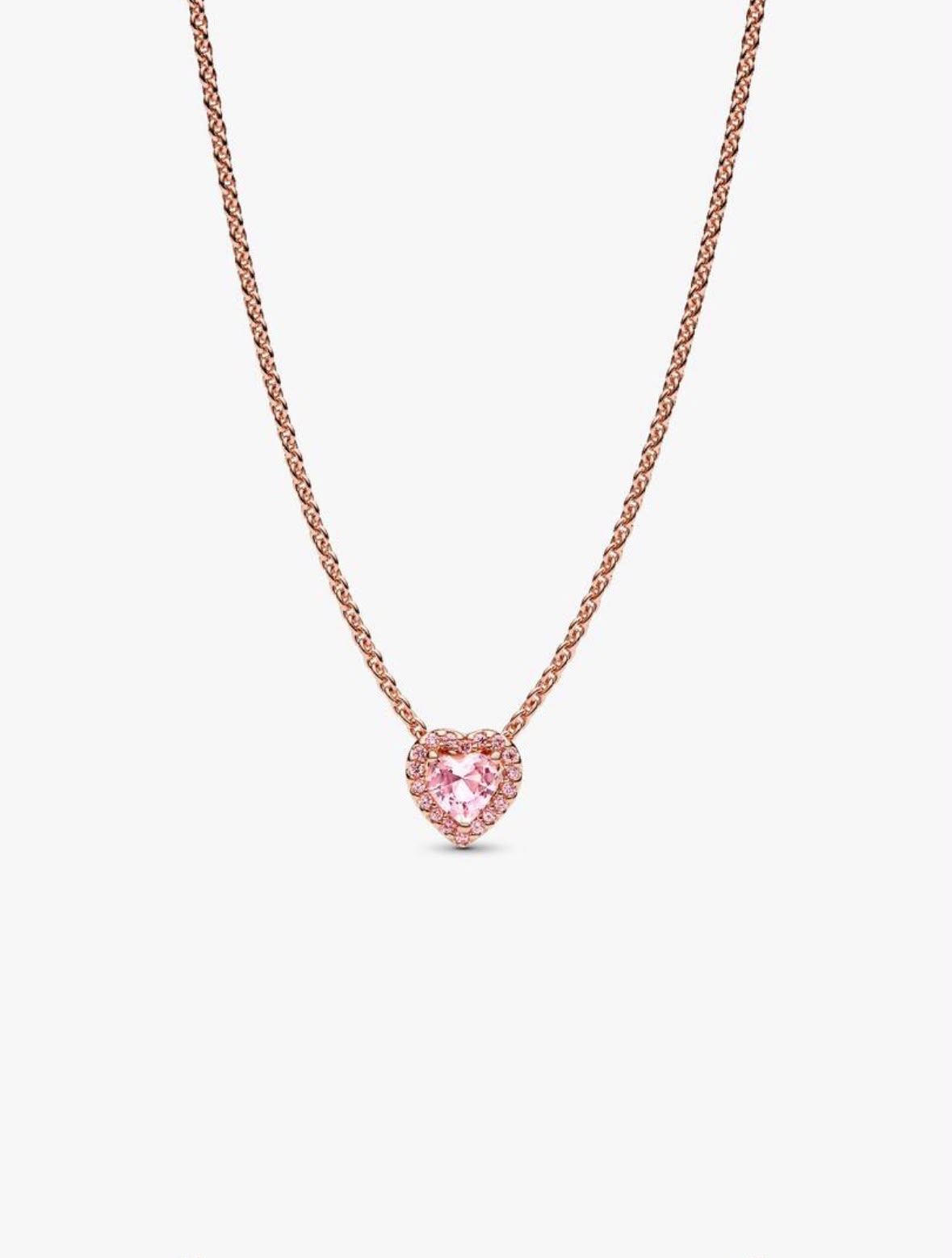 Collar corazón rose gold en relieve