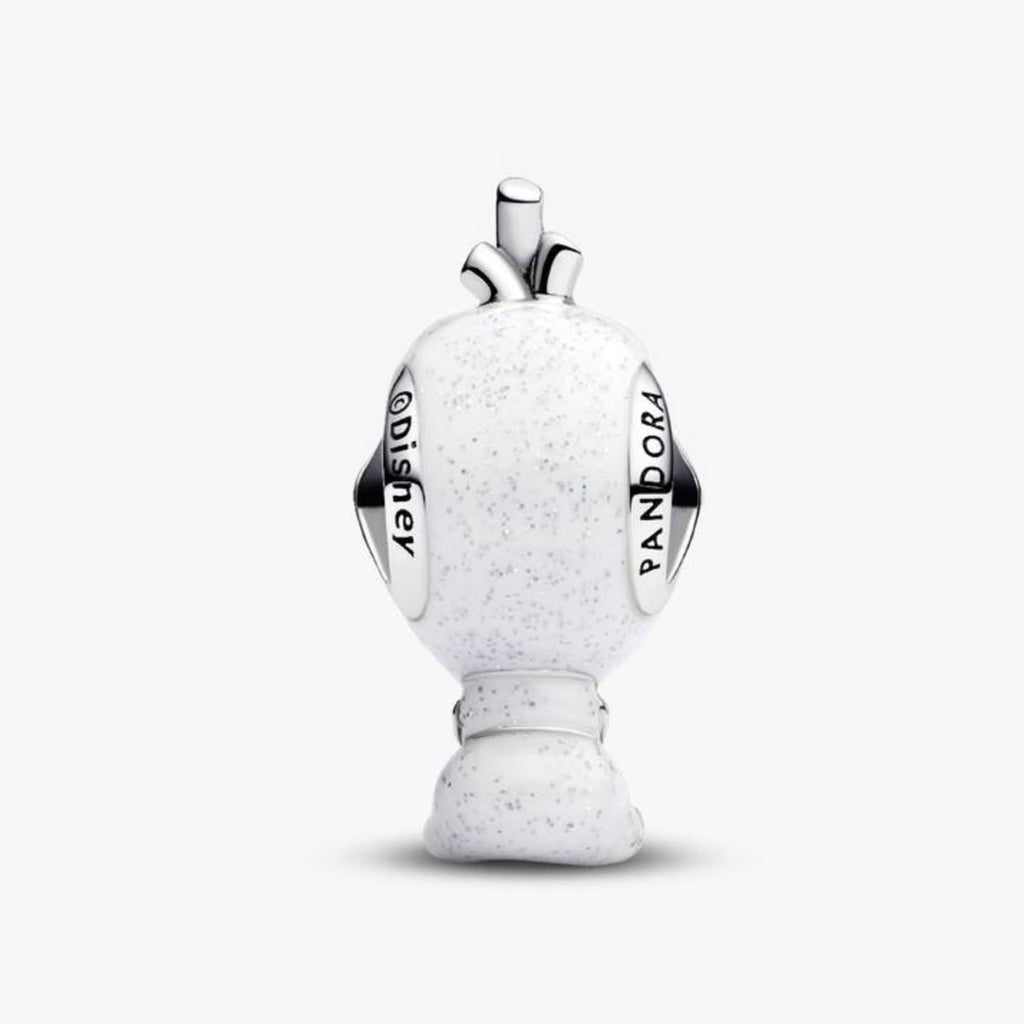 Reverso del charm Olaf Chibi de plata .925 con esmalte escarchado