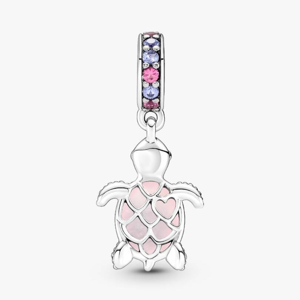 Tortuga de mar rosa de cristal Murano