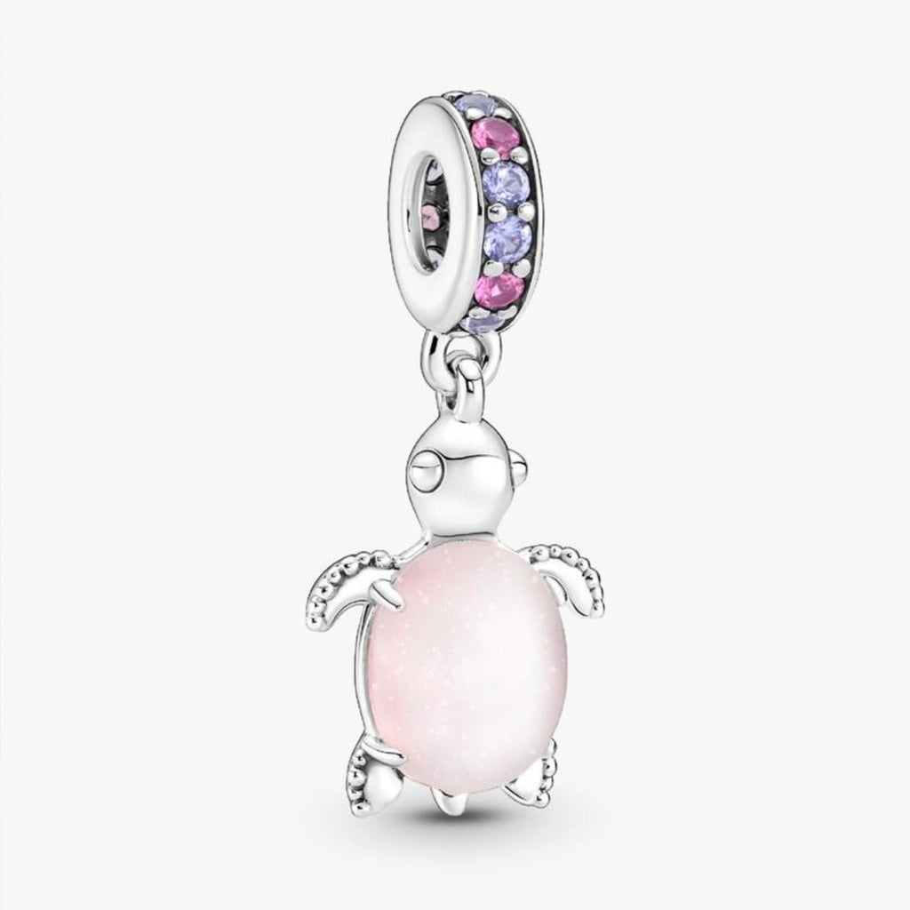 Tortuga de mar rosa de cristal Murano