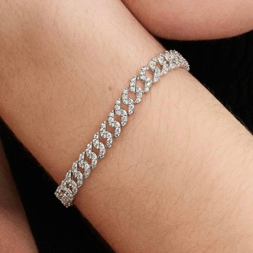 Brazalete cubana con zirconias