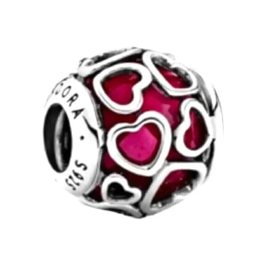Corazones Y Cristal Facetado Cereza